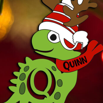 Intra απο ξύλο plywood 3mm-4mm πάχος – Δώρο Χριστουγέννων Dino Q Letter Δίασταση 20x20 cm INTRAFABR-111687087 - Image 3