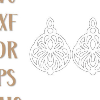 Intra απο ξύλο plywood 3mm-4mm πάχος – SVG Earrings, Teardrop Boho Earrings Δίασταση  5x5 cm INTRAFABR-101646907 - Image 2