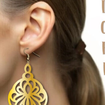 Intra απο ξύλο plywood 3mm-4mm πάχος – SVG Earrings, Teardrop Boho Earrings Δίασταση  5x5 cm INTRAFABR-101646907 - Image 3