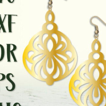 Intra απο ξύλο plywood 3mm-4mm πάχος – SVG Earrings, Teardrop Boho Earrings Δίασταση  5x5 cm INTRAFABR-101646907 - Image 4