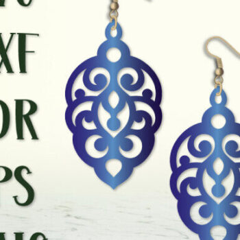 Intra απο ξύλο plywood 3mm-4mm πάχος – Πρότυπο Earrings, Boho Earrings Δίασταση  5x5 cm INTRAFABR-98593751 - Image 4