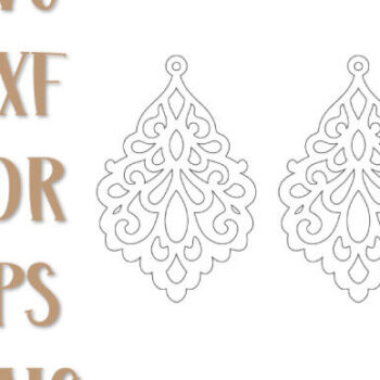 Intra απο ξύλο plywood 3mm-4mm πάχος – Πρότυπο σκουλαρίκια, κρεμαστό κόσμημα με λέιζερ Δίασταση 5x5 cm INTRAFABR-98593401 - Image 2