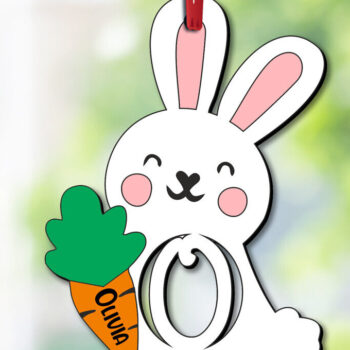 Intra απο ξύλο plywood 3mm-4mm πάχος – SVG Πασχαλινό Διακοσμητικό Γράμμα O Λαγουδάκι Δώρο Δίασταση  40x30 cm INTRAFABR-113149968 - Image 2