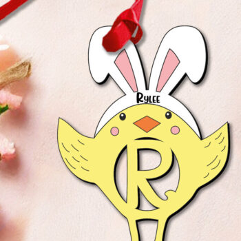 Intra απο ξύλο plywood 3mm-4mm πάχος – SVG Πασχαλινό Στολίδι Γράμμα R Κοτόπουλο Δίασταση  20x20 cm INTRAFABR-112719383 - Image 3