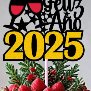 Intra απο ξύλο plywood 3mm-4mm πάχος – SVG Happy New Year 2025 Cake Topper Δίασταση  20x20 cm INTRAFABR-112061378