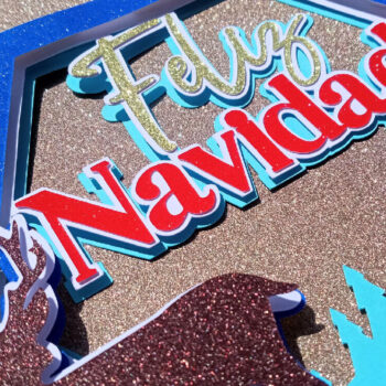 Intra απο ξύλο plywood 3mm-4mm πάχος – SVG Merry Christmas Cake Topper Δίασταση  20x20 cm INTRAFABR-112669138 - Image 3