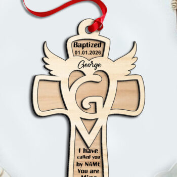 Intra απο ξύλο plywood 3mm-4mm πάχος – SVG Δώρο Γράμμα G Laser Σταυρός Στολίδι Δίασταση  20x20 cm INTRAFABR-116588827 - Image 1