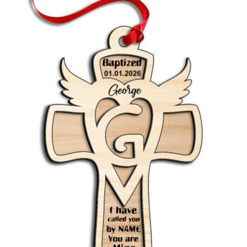 Intra απο ξύλο plywood 3mm-4mm πάχος – SVG Δώρο Γράμμα G Laser Σταυρός Στολίδι Δίασταση  20x20 cm INTRAFABR-116588827 - Image 3