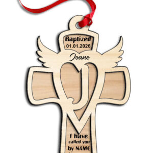 Intra απο ξύλο plywood 3mm-4mm πάχος – SVG Gift Letter J Cross Laser Στολίδι Δίασταση  20x20 cm INTRAFABR-116626244