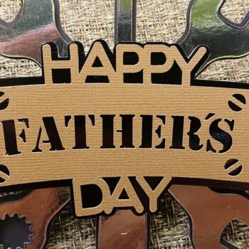 Intra απο ξύλο plywood 3mm-4mm πάχος – SVG Happy Father's Day Cake Topper Δίασταση  20x20 cm INTRAFABR-124402548 - Image 1