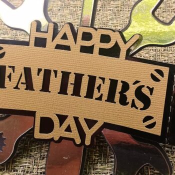 Intra απο ξύλο plywood 3mm-4mm πάχος – SVG Happy Father's Day Cake Topper Δίασταση  20x20 cm INTRAFABR-124402548 - Image 2