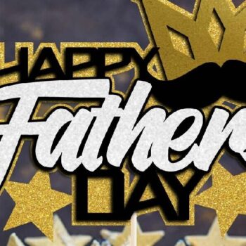 Intra απο ξύλο plywood 3mm-4mm πάχος – SVG Happy Father's Day Cake Topper Δίασταση  20x20 cm INTRAFABR-124402544 - Image 1