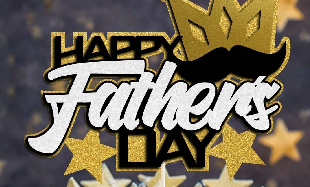 Intra απο ξύλο plywood 3mm-4mm πάχος – SVG Happy Father's Day Cake Topper Δίασταση  20x20 cm INTRAFABR-124402544