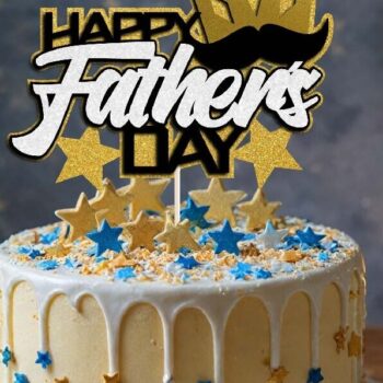 Intra απο ξύλο plywood 3mm-4mm πάχος – SVG Happy Father's Day Cake Topper Δίασταση  20x20 cm INTRAFABR-124402544 - Image 2