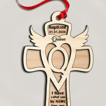 Intra απο ξύλο plywood 3mm-4mm πάχος – Στολίδι δώρου Laser Cross Letter Q Δίασταση  20x20 cm INTRAFABR-116666406 - Image 2