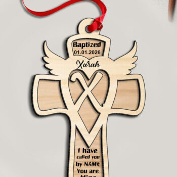 Intra απο ξύλο plywood 3mm-4mm πάχος – SVG Laser Cross Letter X Στολίδι Baptis Δίασταση  20x20 cm INTRAFABR-116669708 - Image 1