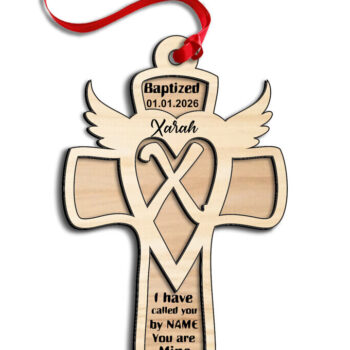Intra απο ξύλο plywood 3mm-4mm πάχος – SVG Laser Cross Letter X Στολίδι Baptis Δίασταση  20x20 cm INTRAFABR-116669708 - Image 2