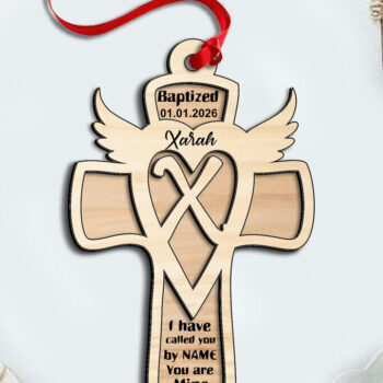 Intra απο ξύλο plywood 3mm-4mm πάχος – SVG Laser Cross Letter X Στολίδι Baptis Δίασταση  20x20 cm INTRAFABR-116669708 - Image 3