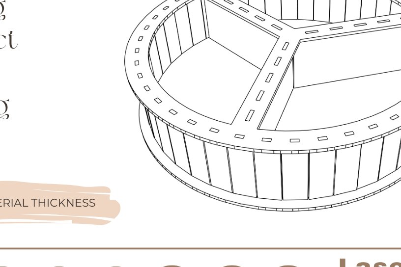 Intra απο ξύλο plywood 3mm-4mm πάχος – Svg Circle Σερβίρισμα &amp; Κουτί δώρου Δίασταση  20x20 cm INTRAFABR-83395162