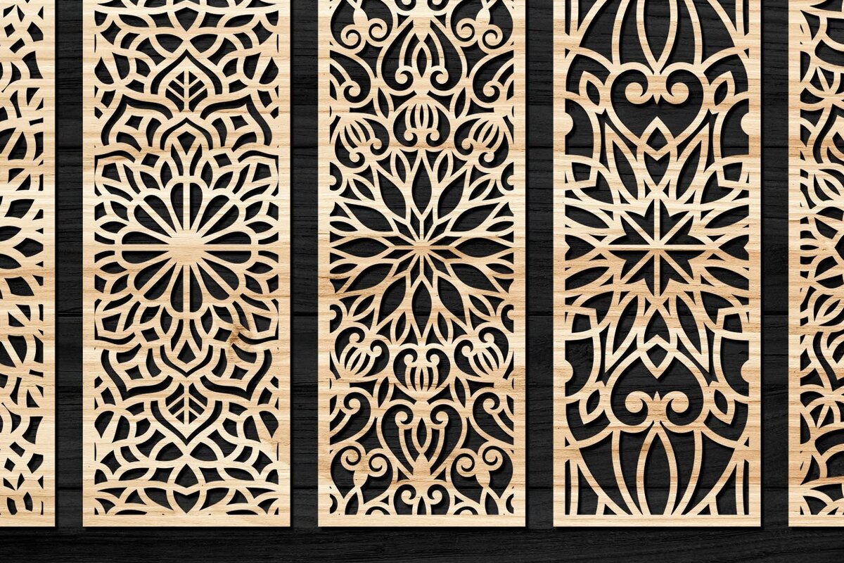 Intra απο ξύλο plywood 3mm-4mm πάχος – Svg Διακοσμητικό Σετ πάνελ 36 Δίασταση  40x30 cm INTRAFABR-74598537