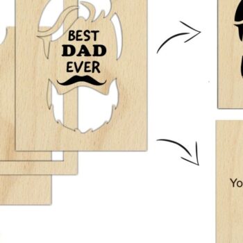 Intra απο ξύλο plywood 3mm-4mm πάχος – Svg Files, Γιορτή του Πατέρα, Μπαμπάς Δίασταση  20x20 cm INTRAFABR-69124063 - Image 2