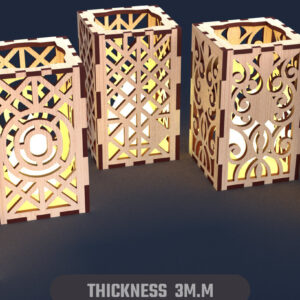 Intra απο ξύλο plywood 3mm-4mm πάχος – Αρχεία κοπής με λέιζερ για θήκες ρεσώ Δίασταση  20x20 cm INTRAFABR-88248024