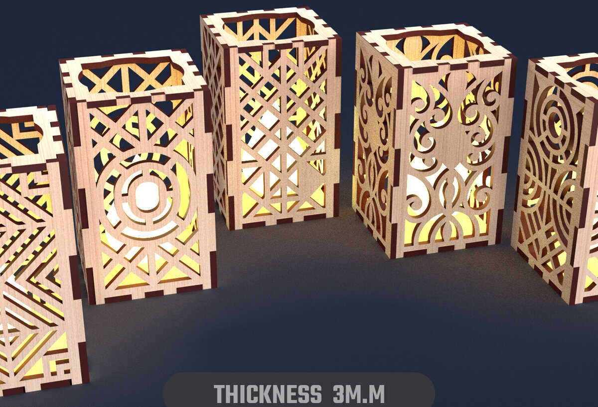 Intra απο ξύλο plywood 3mm-4mm πάχος – Αρχεία κοπής με λέιζερ για θήκες ρεσώ Δίασταση  20x20 cm INTRAFABR-88248024