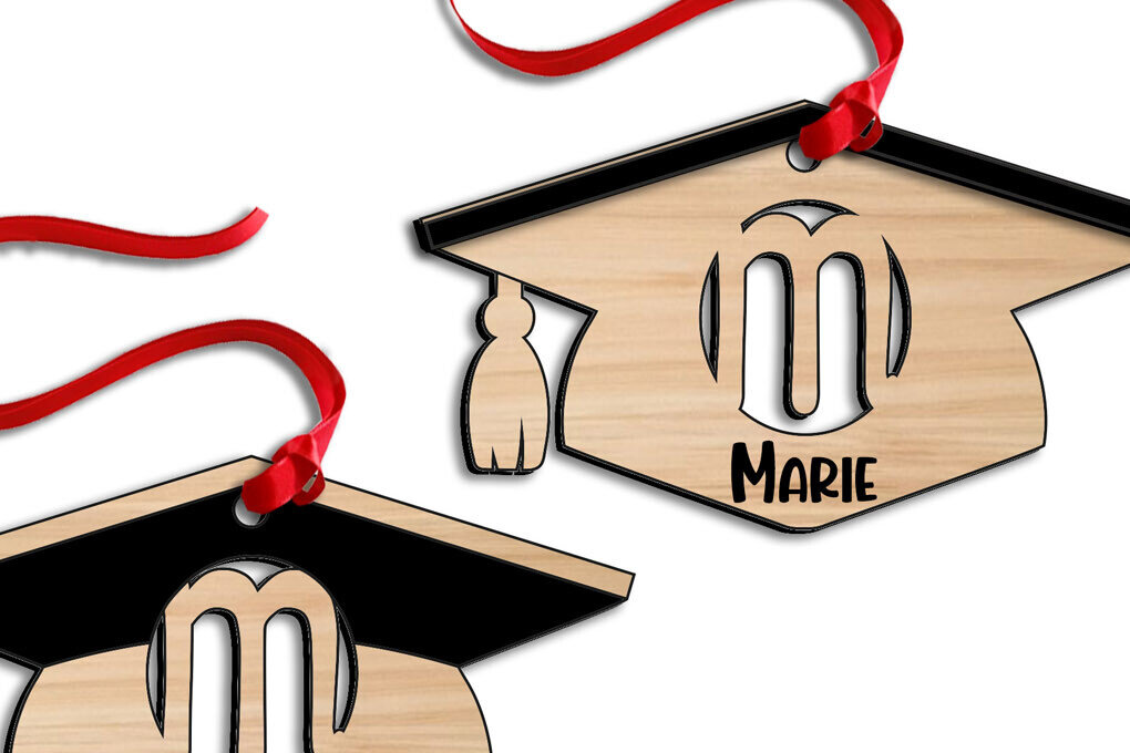 Intra απο ξύλο plywood 3mm-4mm πάχος – SVG Graduation Letter M Δώρο Δίασταση  20x20 cm INTRAFABR-115914872