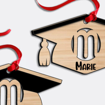 Intra απο ξύλο plywood 3mm-4mm πάχος – SVG Graduation Letter M Δώρο Δίασταση  20x20 cm INTRAFABR-115914872 - Image 3