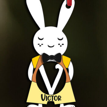 Intra απο ξύλο plywood 3mm-4mm πάχος – SVG Letter V Δώρο Πασχαλινό λαγουδάκι Δίασταση  20x20 cm INTRAFABR-114811687 - Image 3