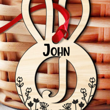 Intra απο ξύλο plywood 3mm-4mm πάχος – SVG Laser Πασχαλινό γράμμα J Ετικέτα Καλαθιού Δίασταση  20x20 cm INTRAFABR-118363333 - Image 2