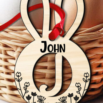 Intra απο ξύλο plywood 3mm-4mm πάχος – SVG Laser Πασχαλινό γράμμα J Ετικέτα Καλαθιού Δίασταση  20x20 cm INTRAFABR-118363333 - Image 3