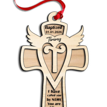 Intra απο ξύλο plywood 3mm-4mm πάχος – SVG Laser Gift Cross Letter T Στολίδι Δίασταση  20x20 cm INTRAFABR-116667603 - Image 3