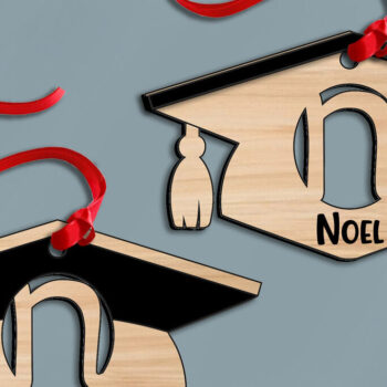 Intra απο ξύλο plywood 3mm-4mm πάχος – Στολίδι αποφοίτησης Laser Letter N Δίασταση  20x20 cm INTRAFABR-115914917 - Image 1