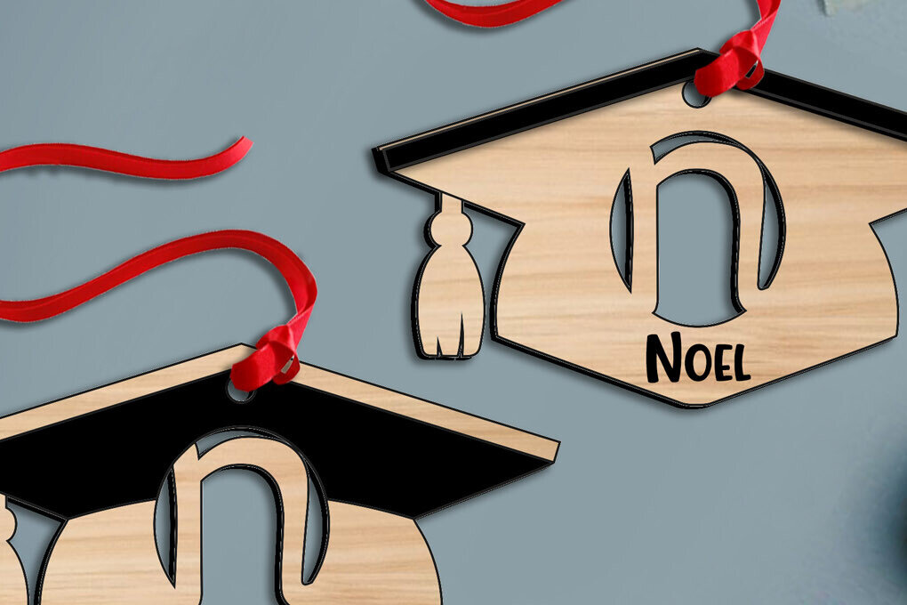 Intra απο ξύλο plywood 3mm-4mm πάχος – Στολίδι αποφοίτησης Laser Letter N Δίασταση  20x20 cm INTRAFABR-115914917