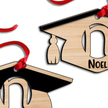 Intra απο ξύλο plywood 3mm-4mm πάχος – Στολίδι αποφοίτησης Laser Letter N Δίασταση  20x20 cm INTRAFABR-115914917 - Image 3