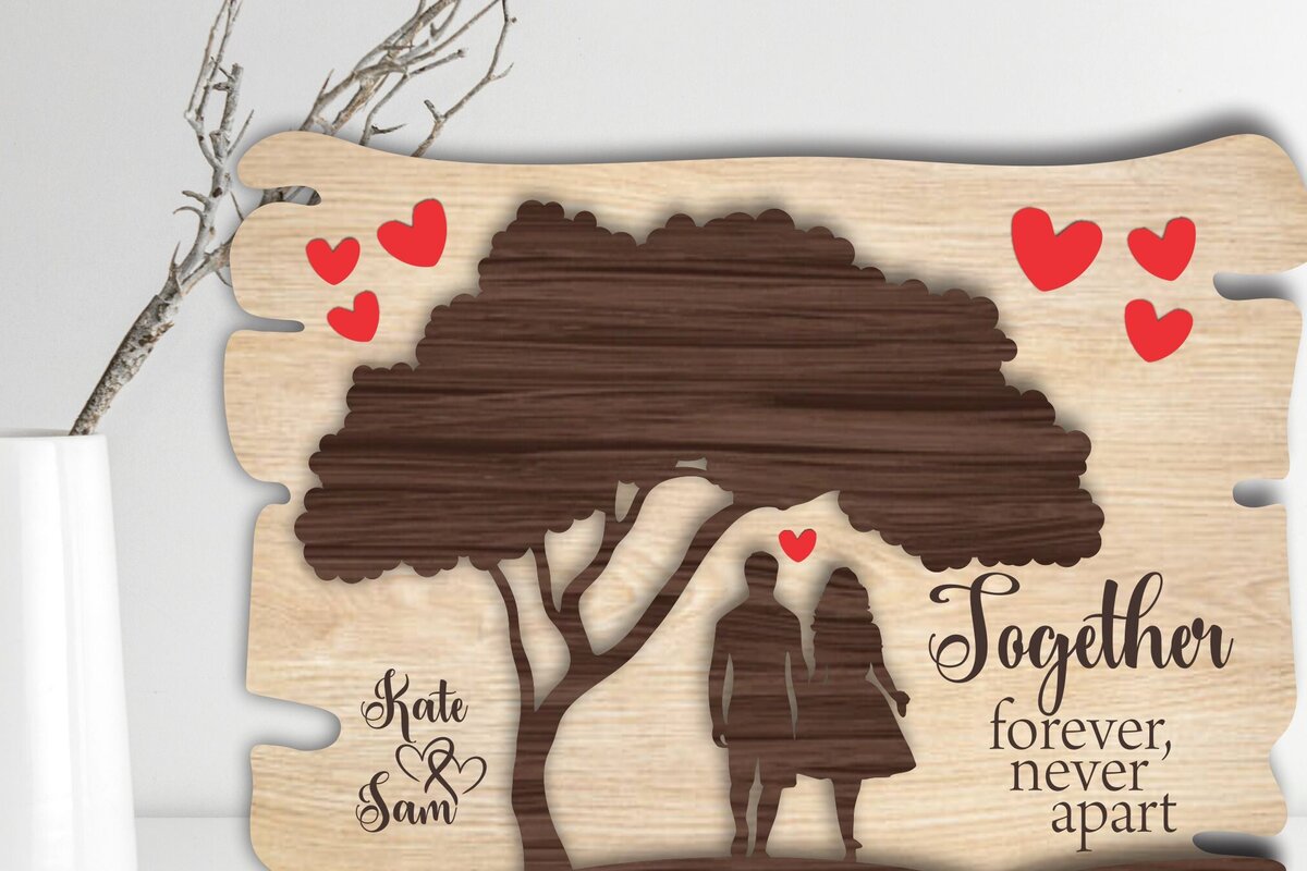 Intra απο ξύλο plywood 3mm-4mm πάχος – Σημάδι ραφιού για την Ημέρα του Αγίου Βαλεντίνου Δίασταση  20x20 cm INTRAFABR-115674887