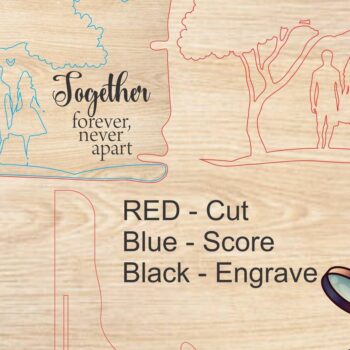 Intra απο ξύλο plywood 3mm-4mm πάχος – Σημάδι ραφιού για την Ημέρα του Αγίου Βαλεντίνου Δίασταση  20x20 cm INTRAFABR-115674887 - Image 2