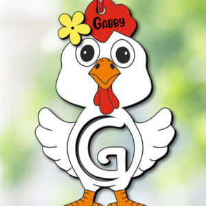 Intra απο ξύλο plywood 3mm-4mm πάχος – SVG Letter G Δώρο για διακοπές με κοτόπουλο για το Πάσχα Δίασταση  20x20 cm INTRAFABR-113938679