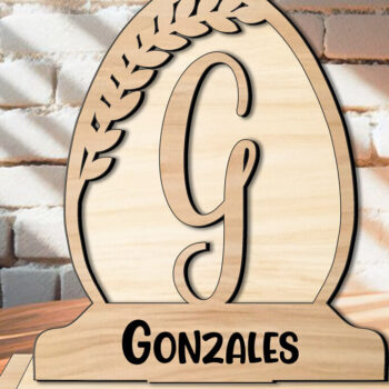 Intra απο ξύλο plywood 3mm-4mm πάχος – SVG Γράμμα G Μονόγραμμα Πασχαλινό αλφάβητο Δίασταση  20x20 cm INTRAFABR-119279907 - Image 1