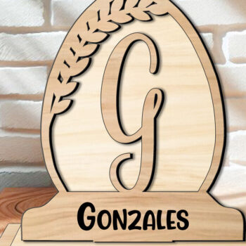 Intra απο ξύλο plywood 3mm-4mm πάχος – SVG Γράμμα G Μονόγραμμα Πασχαλινό αλφάβητο Δίασταση  20x20 cm INTRAFABR-119279907 - Image 2