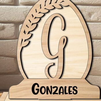 Intra απο ξύλο plywood 3mm-4mm πάχος – SVG Γράμμα G Μονόγραμμα Πασχαλινό αλφάβητο Δίασταση  20x20 cm INTRAFABR-119279907 - Image 3