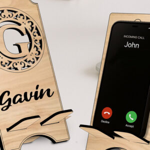 Intra απο ξύλο plywood 3mm-4mm πάχος – SVG Letter G Μονόγραμμα θήκης τηλεφώνου Alpha Δίασταση  20x20 cm INTRAFABR-122978260