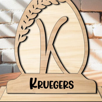 Intra απο ξύλο plywood 3mm-4mm πάχος – SVG Γράμμα K Μονόγραμμα Πασχαλινό αλφάβητο Δίασταση  20x20 cm INTRAFABR-119335385 - Image 1