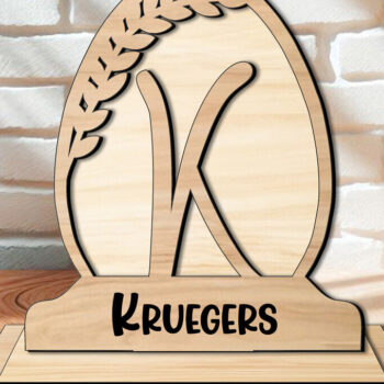 Intra απο ξύλο plywood 3mm-4mm πάχος – SVG Γράμμα K Μονόγραμμα Πασχαλινό αλφάβητο Δίασταση  20x20 cm INTRAFABR-119335385 - Image 2