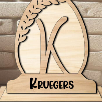 Intra απο ξύλο plywood 3mm-4mm πάχος – SVG Γράμμα K Μονόγραμμα Πασχαλινό αλφάβητο Δίασταση  20x20 cm INTRAFABR-119335385 - Image 3