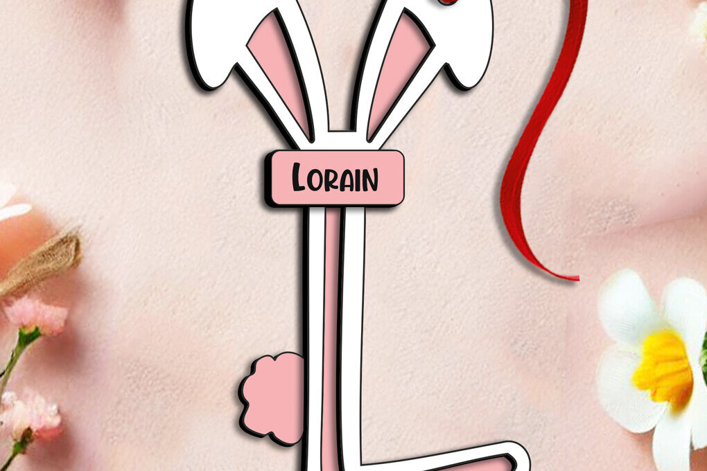 Intra απο ξύλο plywood 3mm-4mm πάχος – SVG Letter L Πασχαλινό καλάθι λέιζερ Ετικέτα Δίασταση  20x20 cm INTRAFABR-115689205