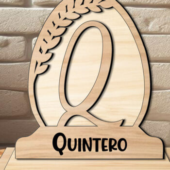 Intra απο ξύλο plywood 3mm-4mm πάχος – Δώρο Letter Q Laser Πασχαλινό μονόγραμμα Δίασταση  20x20 cm INTRAFABR-119368955 - Image 3