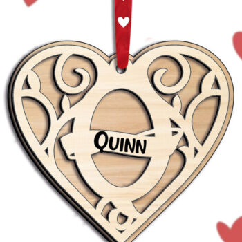 Intra απο ξύλο plywood 3mm-4mm πάχος – SVG Letter Q Κοπή λέιζερ για την Ημέρα του Αγίου Βαλεντίνου Δίασταση  20x20 cm INTRAFABR-115467554 - Image 1