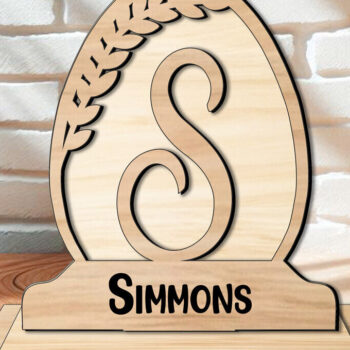 Intra απο ξύλο plywood 3mm-4mm πάχος – SVG Γράμμα S Αλφάβητο Μονόγραμμα Πάσχα Δίασταση  20x20 cm INTRAFABR-119368992 - Image 3